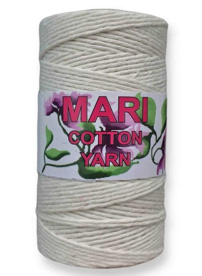 MARI - Recycled Cotton Crochet Yarn - Medium Thicker - Cream - 100 Grams - 125 Metres. - Image 1